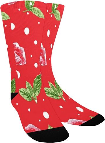 جوارب Polka Dot Kiss الحمراء للمشي لمسافات طويلة - جوارب شتوية حرارية سميكة دافئة للأولاد والبنات للمدرسة، والارتداء اليومي والأنشطة الخارجية in Kuwait