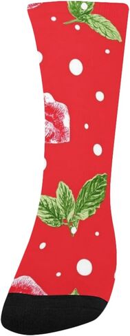 جوارب Polka Dot Kiss الحمراء للمشي لمسافات طويلة - جوارب شتوية حرارية سميكة دافئة للأولاد والبنات للمدرسة، والارتداء اليومي والأنشطة الخارجية in Kuwait