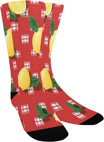 جوارب المشي لمسافات طويلة بالليمون الأحمر والنعناع - جوارب شتوية حرارية سميكة دافئة للأولاد والبنات للمدرسة، والارتداء اليومي والأنشطة الخارجية in Kuwait