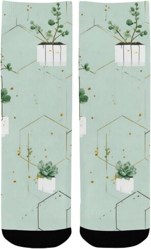 جوارب المشي لمسافات طويلة باللون الأخضر البسيط - جوارب شتوية سميكة دافئة للأولاد والبنات الصغار للمدرسة، والارتداء اليومي والأنشطة الخارجية in Kuwait