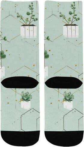 جوارب المشي لمسافات طويلة باللون الأخضر البسيط - جوارب شتوية سميكة دافئة للأولاد والبنات الصغار للمدرسة، والارتداء اليومي والأنشطة الخارجية in Kuwait