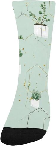 جوارب المشي لمسافات طويلة باللون الأخضر البسيط - جوارب شتوية سميكة دافئة للأولاد والبنات الصغار للمدرسة، والارتداء اليومي والأنشطة الخارجية in Kuwait