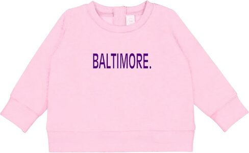 inktastic Baltimore in Purple Text Baby Sweatshirt in Saudi Arabia