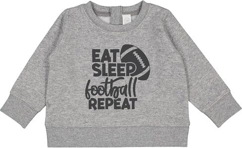 inktastic Eat Sleep Football Repeat Sports Lover Baby Sweatshirt in Saudi Arabia