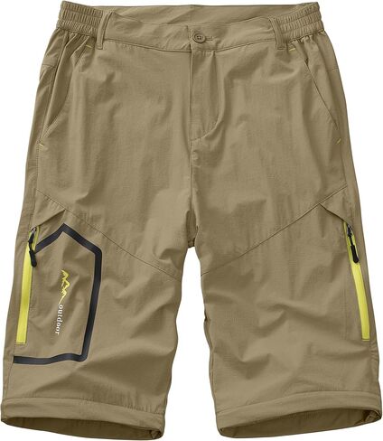 Mens Hiking Pants Convertible Quick Dry Lightweight Zip Off Outdoor Fishing Safari Pants (818 Light Khaki 36 NEW) in Kuwait