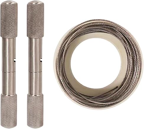 Manual Dehorning Rope with Handles 304 Stainless Steel Wire 12m/39.37ft for Livestock Camping Backpacking Gear in Saudi Arabia