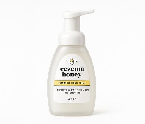 ECZEMA HONEY Gentle Foaming Hand Soap - Gentle Cleanser for Dry Hands - Non-Toxic Unscented Hand Soap - Natural Hand Cleaner for Bathroom & Kitchen - Organic Honey Handwash (8.4 Oz) in Kuwait