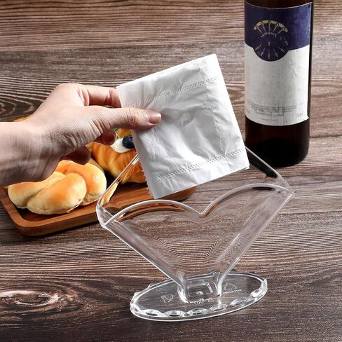6 Pack Napkin Holder Acrylic Cocktail Napkin Holder for Bathroom Kitchen Dining Table, Coffee Filter Holder Hotel Restaurant décor, Clear in Saudi Arabia