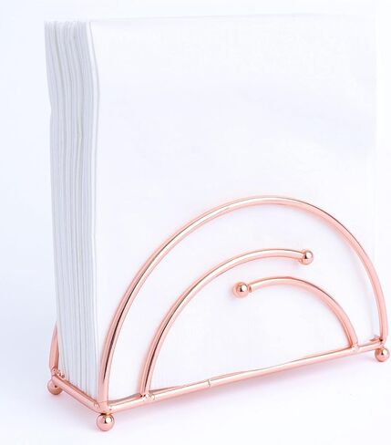 Modern Napkin Holder for Tables - Half Circle - Rose Gold - Tabletop - Free Standing Napkin Holder by Museo in Kuwait