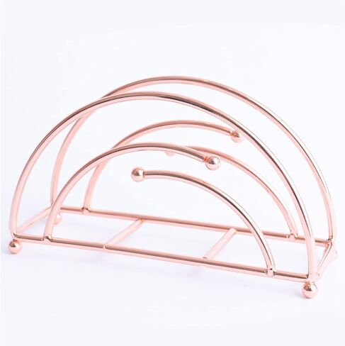Modern Napkin Holder for Tables - Half Circle - Rose Gold - Tabletop - Free Standing Napkin Holder by Museo in Kuwait