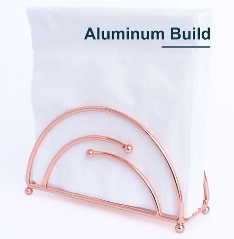 Modern Napkin Holder for Tables - Half Circle - Rose Gold - Tabletop - Free Standing Napkin Holder by Museo in Kuwait