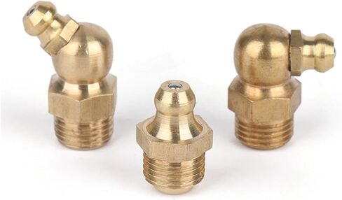 أجهزة OSNEEOIY 10 قطع M4 M5 M6 M8 M10 M12 M14 M16 ذكر خيط نحاسي مستقيم نوع الكوع الزيت الهيدروليكي زيرك الشحوم أنبوب الحلمة وصلة تركيب الأنابيب (45 درجة، M12x1) in Kuwait