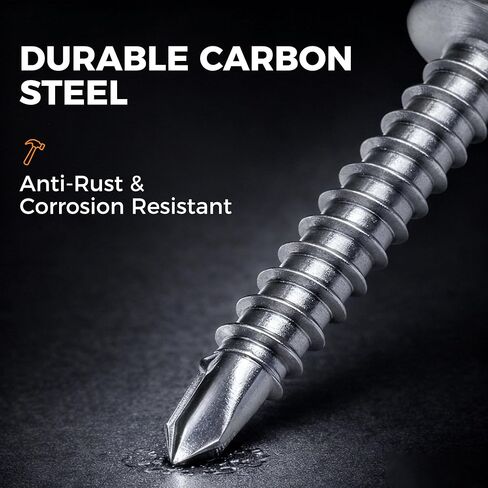 300 PCs #8 x 2 Truss Head Sheet Metal Screws - M4.2 x 50 Zinc Plated Phillips Drive Carbon Steel Wide Head Screws for Thin Metal in Saudi Arabia