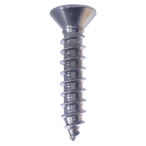 #8 x 5/8" Flat Head Sheet Metal Screws, Phillips Drive, Stainless Steel 18-8, Full Thread, Bright Finish, Self-Tapping, Quantity 100 by Fastenere in Saudi Arabia