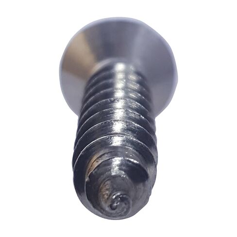 #8 x 5/8" Flat Head Sheet Metal Screws, Phillips Drive, Stainless Steel 18-8, Full Thread, Bright Finish, Self-Tapping, Quantity 100 by Fastenere in Saudi Arabia
