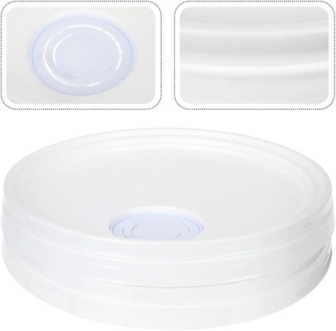 GARVALON Professional Bucket Lid with Pouring Spout Reusable Airtight Replacement Paint can Lid Compatible with 5-Gallon Buckets Durable Seal Cover for Paint and Storage in Kuwait