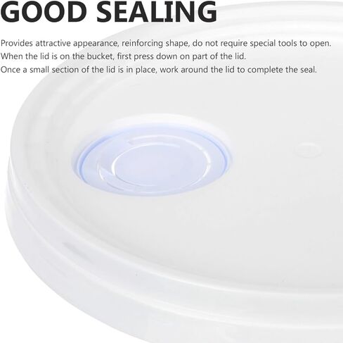 GARVALON Professional Bucket Lid with Pouring Spout Reusable Airtight Replacement Paint can Lid Compatible with 5-Gallon Buckets Durable Seal Cover for Paint and Storage in Kuwait