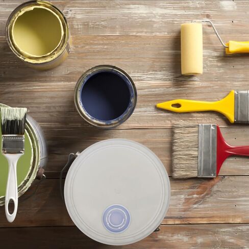 GARVALON Professional Bucket Lid with Pouring Spout Reusable Airtight Replacement Paint can Lid Compatible with 5-Gallon Buckets Durable Seal Cover for Paint and Storage in Kuwait