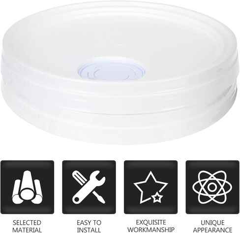 GARVALON Professional Bucket Lid with Pouring Spout Reusable Airtight Replacement Paint can Lid Compatible with 5-Gallon Buckets Durable Seal Cover for Paint and Storage in Kuwait