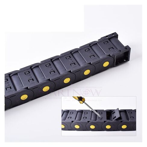 20x57 Plastic Cable Chains Fully-Enclosed Drag Chain Wire Carrier with End Connectors for Router Machine Tool Parts 1M(20x38L) in Kuwait