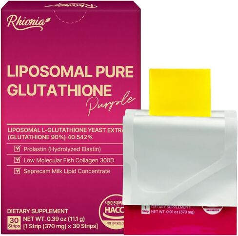 (370mg X 30) Liposomal Pure Glutathione Purple Film Strips/Glutathione 150 mg Supplement, 90% Purity in Saudi Arabia