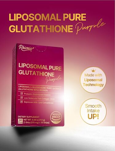 (370mg X 30) Liposomal Pure Glutathione Purple Film Strips/Glutathione 150 mg Supplement, 90% Purity in Saudi Arabia