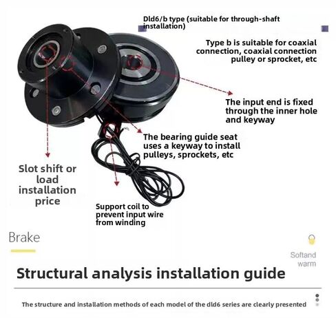 DLD6 لوحة واحدة من القابض الكهرومغناطيسي والفرامل - فرامل تثبيت كهربائية 12 فولت/24 فولت للمعدات الصناعية (DJDM06-10A) in Kuwait