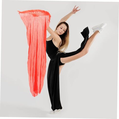 Lengthened Silk Belly Dance Fan Elegant Long Folding Dance Prop for Performance Sturdy Structure for Dance Supplies and Dance Enthusiasts in Saudi Arabia