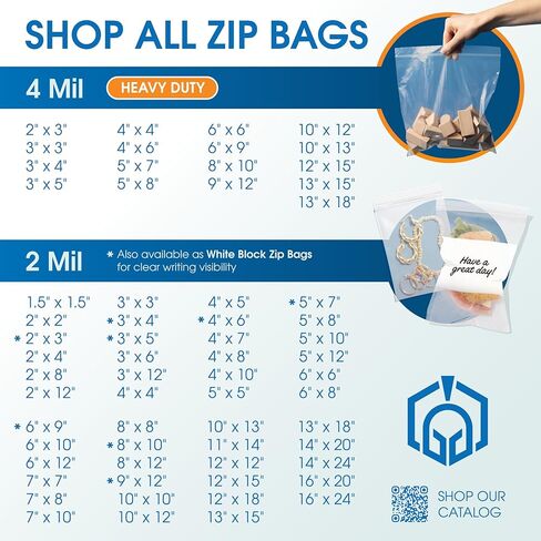 Spartan Industrial - 200 Count - 4" X 6" (4 Mil Heavy Duty) Thick Clear Plastic Reclosable Zip Poly Bags with Resealable Lock Seal Zipper - Durable in Saudi Arabia