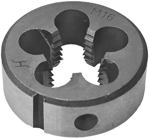 M16 x 2.0 Metric Thread Die, Alloy Steel Round Threading Tool for Machine Shop, Right Hand Precision Cutting in Kuwait