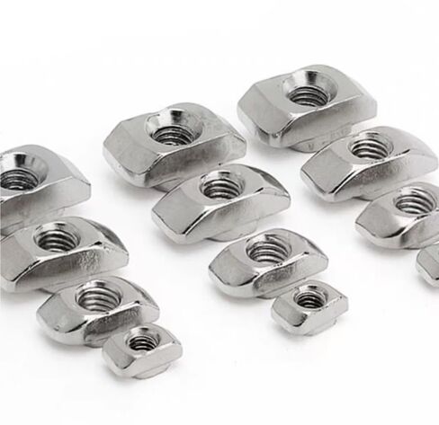 كتل الجوز المسار. صامولة منزلق T Track، صواميل T منزلق، 304 صواميل من الفولاذ المقاوم للصدأ 50 قطعة 20 سلسلة/30 سلسلة/40 سلسلة/45 سلسلة فتحة T صامولة انزلاقية مطرقة قطرة في صامولة ربط موصل ألومنيوم in Kuwait