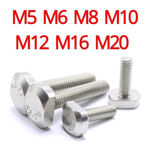 كتل الجوز المسار. 2 قطعة M20 60 ~ 130 مللي متر T-شكل قضيب ملولب لقط غطاء الترباس GB37 304 الفولاذ المقاوم للصدأ T-الأخدود المسمار (M20 * 130 مللي متر) in Kuwait