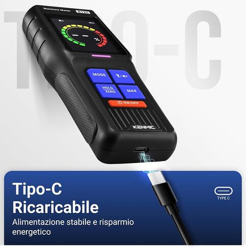 مقياس رطوبة بدون دبوس للكشف عن الرطوبة غير المدمرة في الحوائط الجافة والخشب والبناء، يكتشف ما يصل إلى 3/4 بوصة تحت السطح in Kuwait