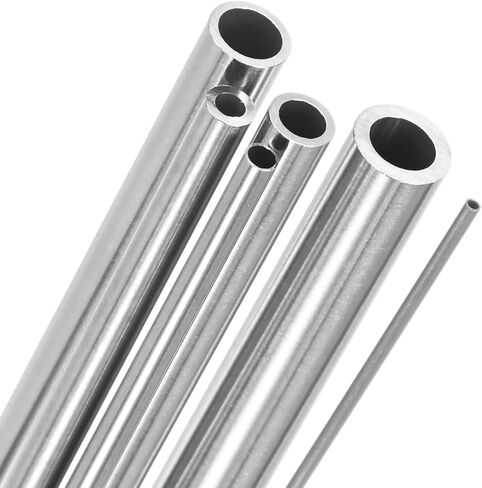 M METERXITY 250mm 304 Stainless Steel Tube, 1mm 2mm 3mm 4mm 5mm 6mm OD 0.15/0.6/1mm Wall Thick Seamless Straight Metal Pipe Tubing for Construction/Machining/Crafting [Set of 6 Sizes] in Saudi Arabia