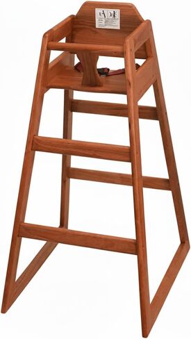 Black Wooden Bar Height Restaurant High Chair – Stackable Rubberwood Dining Chair for Bar Height Tables, Easy-Clean Finish, Commercial Restaurant Seating in Kuwait