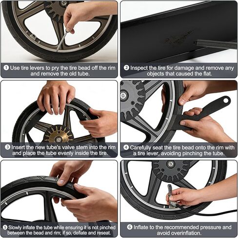 10x2/2.125/2.5 Inner Tubes (2 Pcs) - Compatible with Segway Ninebot Max G30, Gotrax 60/70-6.5 Electric Scooters, Gas Scooters, Pocket Bikes - Extra Thick 2.0mm Butyl Rubber, 90° Bent Valve in Saudi Arabia