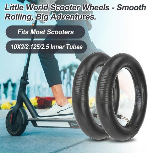 10x2/2.125/2.5 Inner Tubes (2 Pcs) - Compatible with Segway Ninebot Max G30, Gotrax 60/70-6.5 Electric Scooters, Gas Scooters, Pocket Bikes - Extra Thick 2.0mm Butyl Rubber, 90° Bent Valve in Saudi Arabia