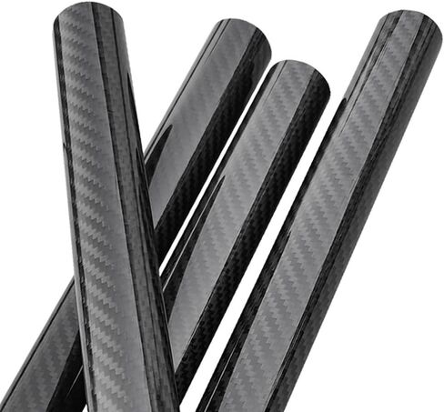 3K Plain Twill Glossy Carbon Fiber Tube, Length 500mm OD 6/7/8/9/10/12/13/14/15/16mm Carbon Fiber Round Tube For Drone Accessories (Color : Twill Glossy, Size : 2pcs 8x4x500mm) in Kuwait