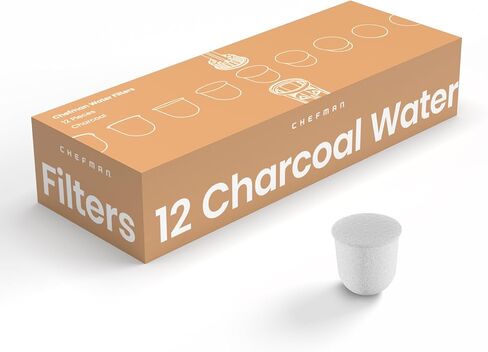 Chefman Water Filter Refill Cartridges, 12 Count of Replacement Water Filter Cartridges, Compatible with the Chefman Caffeinator Models in Saudi Arabia