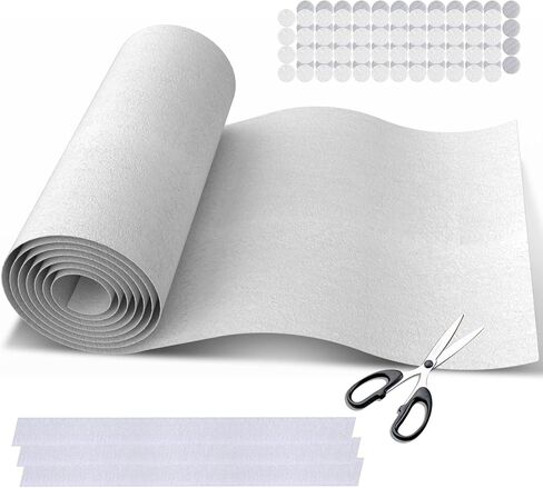 MERV 13 Filter Material, 23 Ft² Cut to Fit Air Filter Material for Captures Dust and Pet Dander as Small as 0.3 Microns. With Adhesive Hook Tape, Suitable for Ceiling and HVAC Furnace Vents in Saudi Arabia
