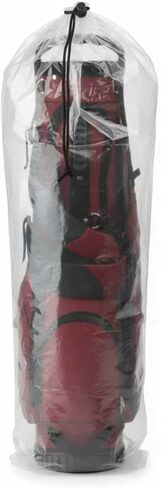 Aogigigio 2 Pack Golf Bag Cover – 31"x62" Extra Large Clear Plastic Dust Covers with Drawstring (4 Mil), Multi-Purpose Storage Bags for Golf Clubs, Household Organizing, Reusable (Clear) in Kuwait