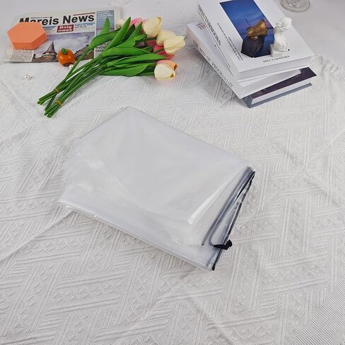 Aogigigio 2 Pack Golf Bag Cover – 31"x62" Extra Large Clear Plastic Dust Covers with Drawstring (4 Mil), Multi-Purpose Storage Bags for Golf Clubs, Household Organizing, Reusable (Clear) in Kuwait