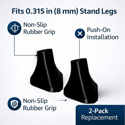 Replacement Golf Bag Stand Feet for Vessel Bags, 0.315 in (8 mm) Leg Diameter, Non-Slip Rubber Tips, Easy Push-On Install, 2-Pack in Kuwait