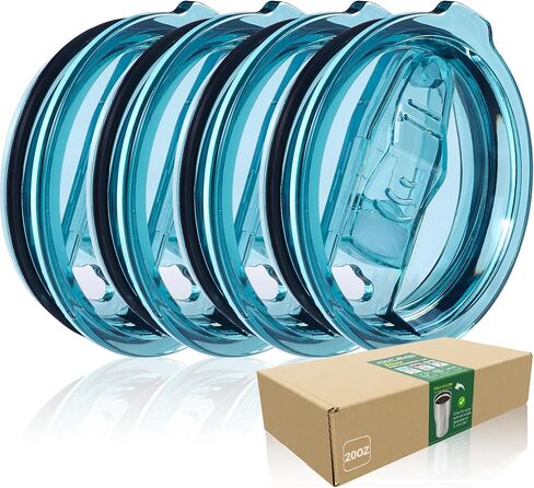 4 أغطية بديلة لأغطية الأكواب المصنوعة من الفولاذ المقاوم للصدأ سعة 20 أونصة - تستبدل الأغطية فقط بقطر علوي 3.4 بوصة (القطر السفلي 3.23 بوصة) in Kuwait