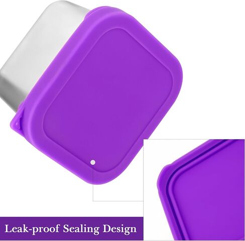 Linkidea 6 Pcs Reusable Silicone Lids for Food Storage, Leak-proof Square Cover Replacement for Sauce Containers, Compact Kitchen Accessories Fits Daily Use, Exact Size Compatible with 6 oz in Saudi Arabia