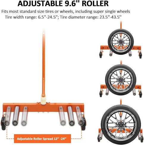 Heavy Duty Tire Dolly, Adjustable Tire Wheel Dolly with 350 Lbs Capacity & 360° Rotatable Wheels,Tires Lifting Tool for Workshop, Auto Repair Shops & Garages in Saudi Arabia
