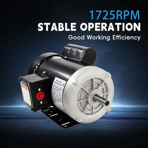1 HP Electric Motor 1725RPM 115V/230V 13.6/6.8A 56 Frame CW/CCW for Agricultural Equipment Farm Duty Single Phase Motor in Saudi Arabia