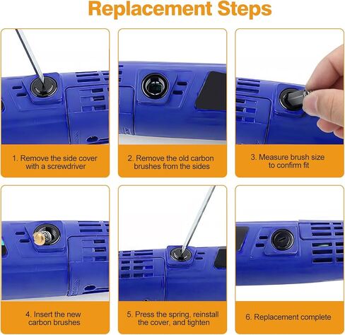 105 قطعة بديلة من فرش الكربون من SUNJOYCO، 15 فرشاة محرك كهربائي بأحجام متنوعة، فرشاة كربون حسب الحجم، قطع غيار الجرافيت والنحاس لأدوات الطاقة، المثاقب، المناشير، المطاحن، المحركات in Kuwait
