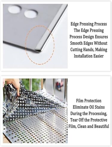 304 Stainless Steel Perforated Sheet - Round Ventilation Mesh Shield Gasket, Decorative Metal Grate Screen, Balcony Window Fence, 52x100cm for Outdoor Use in Kuwait