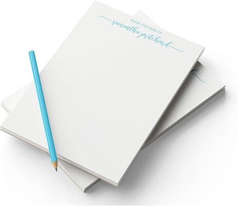 المفكرة المخصصة المخصصة - مجموعة من 2 - من مكتب ورقة الكتابة - مذكرات خدش - 50 ورقة من ورقة 70 رطل مع دعم قوي - 5 في 7 في (خط السيناريو) in Kuwait